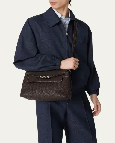 Bottega Veneta Small Andiamo Intrecciato Leather Messenger Bag | Thumbnail 2 Bottega Veneta Small Andiamo Intrecciato Leather Messenger Bag | Thumbnail 2