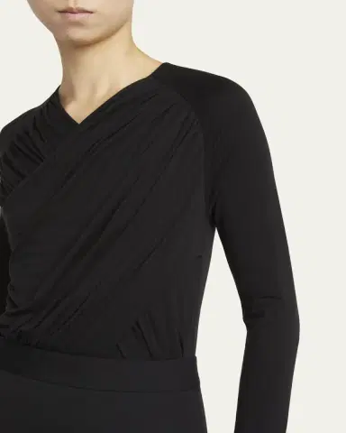 Giorgio Armani Ruched Jersey Long-Sleeve Midi Dress | Thumbnail 5 Giorgio Armani Ruched Jersey Long-Sleeve Midi Dress | Thumbnail 5