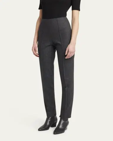 Giorgio Armani Cashmere Flannel Slim-Leg Ankle Trousers | Thumbnail 4 Giorgio Armani Cashmere Flannel Slim-Leg Ankle Trousers | Thumbnail 4