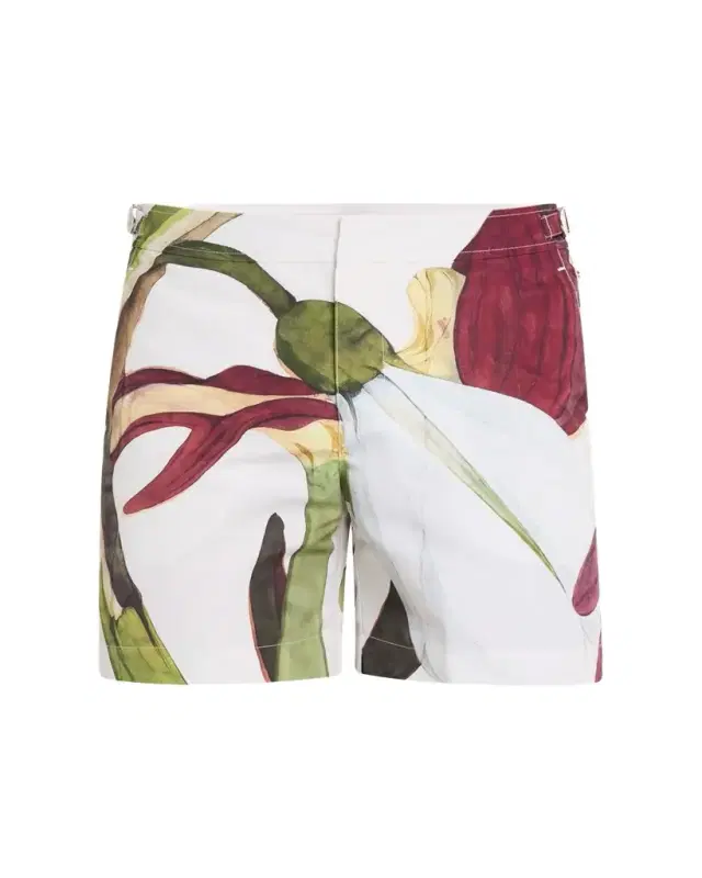 Men's Orchid Print Swim Shorts, 6" inseam