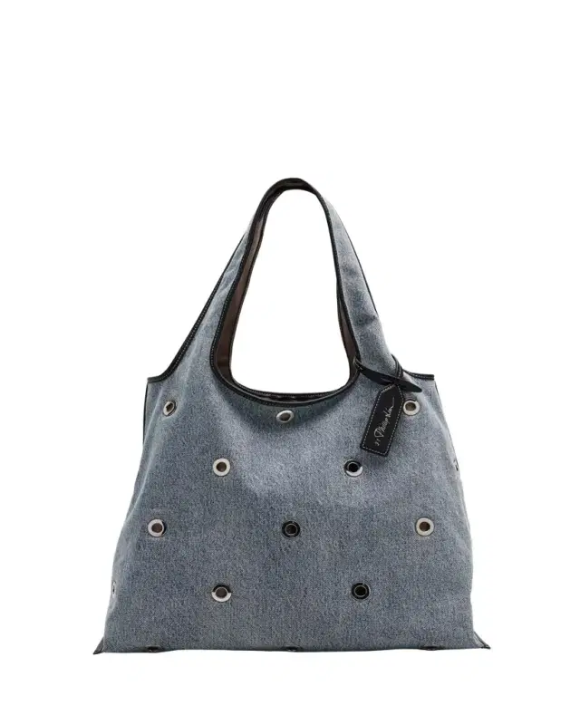 3.1 Phillip Lim Cotton Denim Market Tote Bag