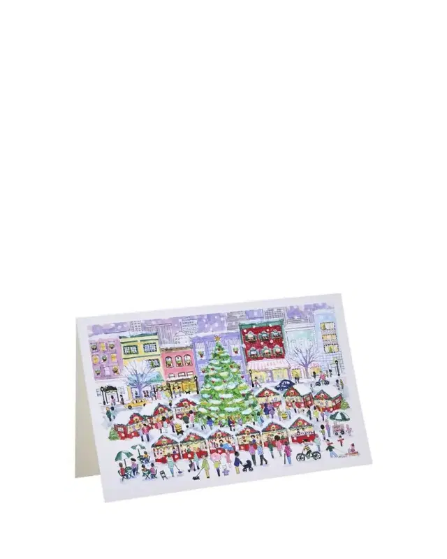 Christmas Market in the City Note Cards, Set of 8