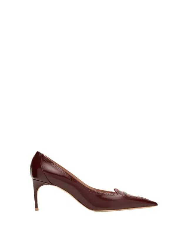 Malone Souliers Annette Pointed-Toe Leather Pumps