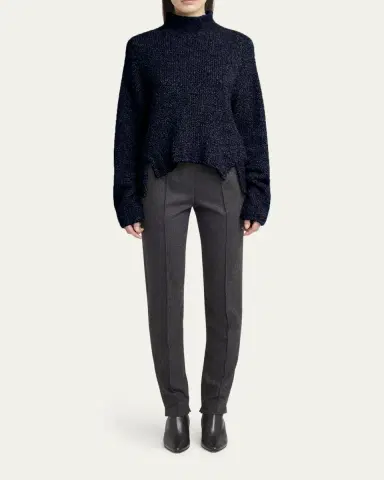 Giorgio Armani Turtleneck Cashmere-Silk Boucle Sweater | Thumbnail 2 Giorgio Armani Turtleneck Cashmere-Silk Boucle Sweater | Thumbnail 2