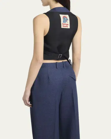 Bottega Veneta Melange Wool Drill Vest | Thumbnail 3 Bottega Veneta Melange Wool Drill Vest | Thumbnail 3