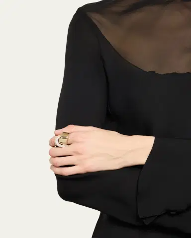 Vhernier Abbraccio 18K White Gold Diamond Ring | Thumbnail 2