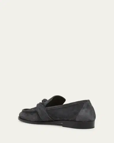 Bottega Veneta Men's Astaire Knot Suede Loafers | Thumbnail 8