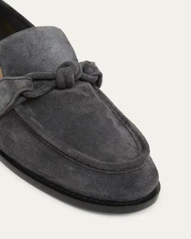 Bottega Veneta Men's Astaire Knot Suede Loafers | Thumbnail 9