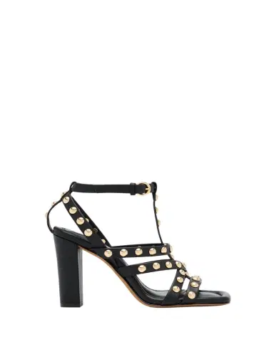 Ulla Johnson Bijou Studded Caged Block-Heel Sandals | Thumbnail 1 Ulla Johnson Bijou Studded Caged Block-Heel Sandals | Thumbnail 1