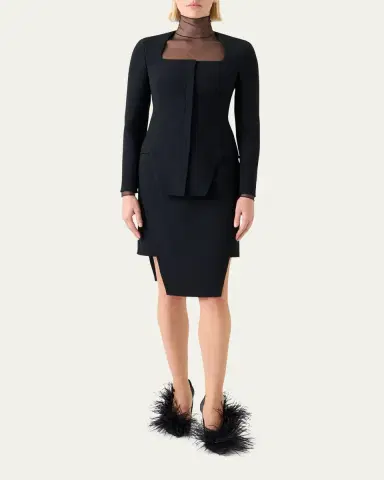 Akris Desiree Double-Face Trapezoid Jacket | Thumbnail 2