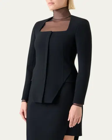 Akris Desiree Double-Face Trapezoid Jacket | Thumbnail 4