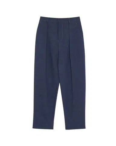 Bottega Veneta Melange Wool Drill Pleated Tapered-Leg Trousers | Thumbnail 1 Bottega Veneta Melange Wool Drill Pleated Tapered-Leg Trousers | Thumbnail 1