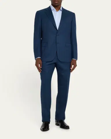 Brioni Men's Wool Herringbone Two-Piece Suit | Thumbnail 2 Brioni Men's Wool Herringbone Two-Piece Suit | Thumbnail 2