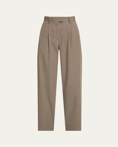 The Row Alfidis Double Pleated Straight-Leg Cotton Pants | Thumbnail 5 The Row Alfidis Double Pleated Straight-Leg Cotton Pants | Thumbnail 5