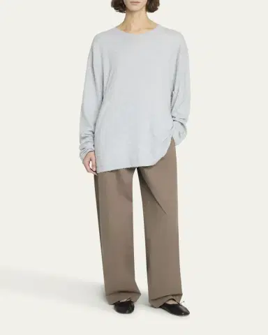 The Row Alfidis Double Pleated Straight-Leg Cotton Pants | Thumbnail 6 The Row Alfidis Double Pleated Straight-Leg Cotton Pants | Thumbnail 6