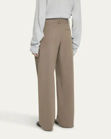 The Row Alfidis Double Pleated Straight-Leg Cotton Pants | Thumbnail 7 The Row Alfidis Double Pleated Straight-Leg Cotton Pants | Thumbnail 7