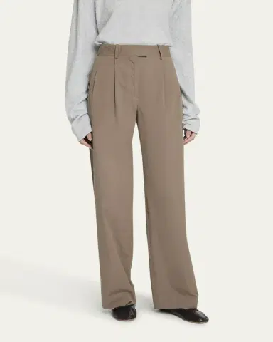 The Row Alfidis Double Pleated Straight-Leg Cotton Pants | Thumbnail 8 The Row Alfidis Double Pleated Straight-Leg Cotton Pants | Thumbnail 8