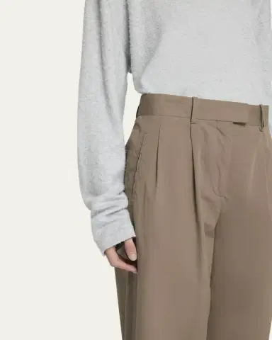 The Row Alfidis Double Pleated Straight-Leg Cotton Pants | Thumbnail 9 The Row Alfidis Double Pleated Straight-Leg Cotton Pants | Thumbnail 9