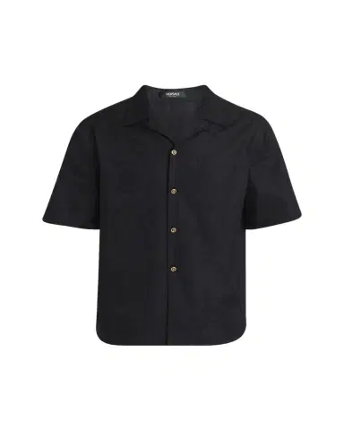 Versace Men's Tonal Barocco Camp Shirt | Thumbnail 1