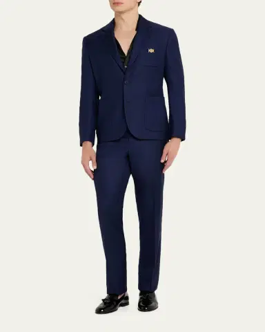 Versace Men's Wool Single-Breasted Blazer | Thumbnail 2