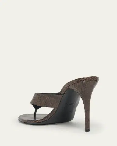 Alaïa Snakeskin Leather Thong Sandals | Thumbnail 4