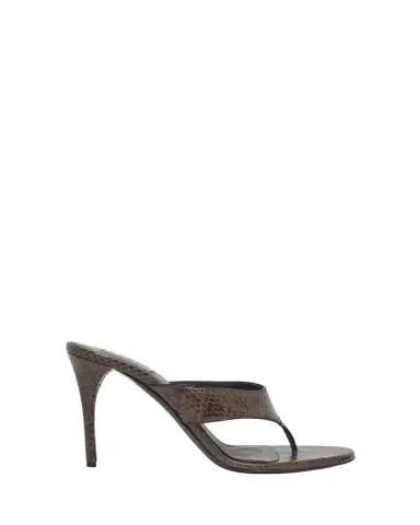 Alaïa Snakeskin Leather Thong Sandals | Thumbnail 1