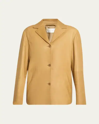 The Row Fabian Single-Breasted Leather Jacket | Thumbnail 5