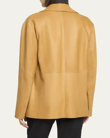 The Row Fabian Single-Breasted Leather Jacket | Thumbnail 7