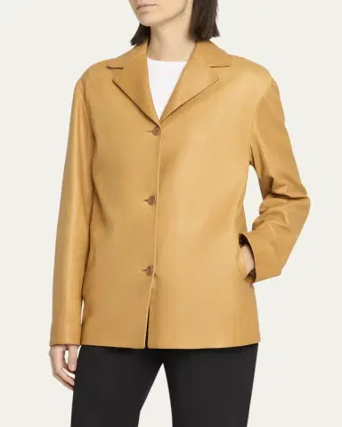 The Row Fabian Single-Breasted Leather Jacket | Thumbnail 8