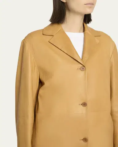 The Row Fabian Single-Breasted Leather Jacket | Thumbnail 9