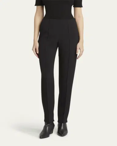 Giorgio Armani Pintuck Slim-Leg Cady Trousers | Thumbnail 2
