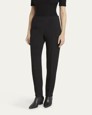 Giorgio Armani Pintuck Slim-Leg Cady Trousers | Thumbnail 4