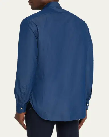 Kiton Men's Chambray Tuxedo Shirt | Thumbnail 3