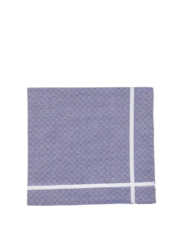 Simonnot Godard Men's Cotton Jacquard Waves Pocket Handkerchief