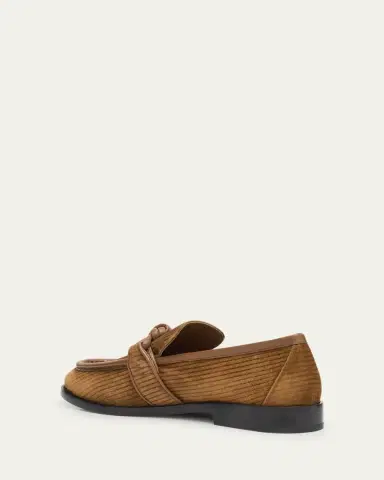 Bottega Veneta Astaire Knot Grooved Suede Loafers | Thumbnail 4