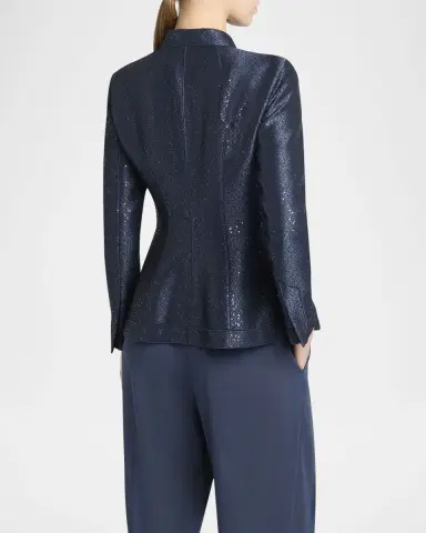 Giorgio Armani Sequin Jacquard Single-Breasted Evening Jacket | Thumbnail 2 Giorgio Armani Sequin Jacquard Single-Breasted Evening Jacket | Thumbnail 2