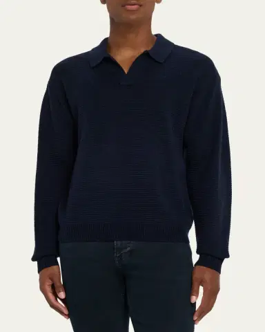 Frame Men's Knit Wool and Cashmere Johnny Collar Sweater | Thumbnail 4