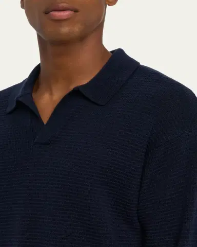 Frame Men's Knit Wool and Cashmere Johnny Collar Sweater | Thumbnail 5