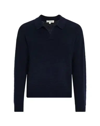 Frame Men's Knit Wool and Cashmere Johnny Collar Sweater | Thumbnail 1