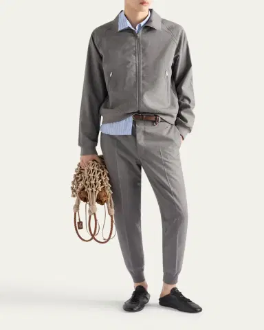 Prada Men's Riga Cotton Stripe Sport Shirt | Thumbnail 2