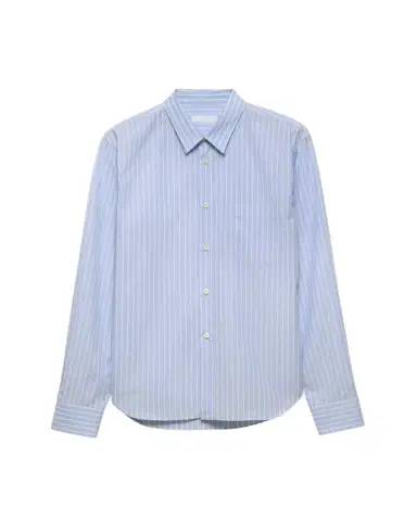 Prada Men's Riga Cotton Stripe Sport Shirt | Thumbnail 1