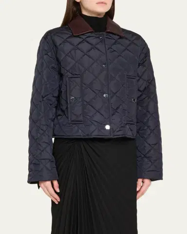 A.L.C. Henri Quilted Contrast Collar Jacket | Thumbnail 4