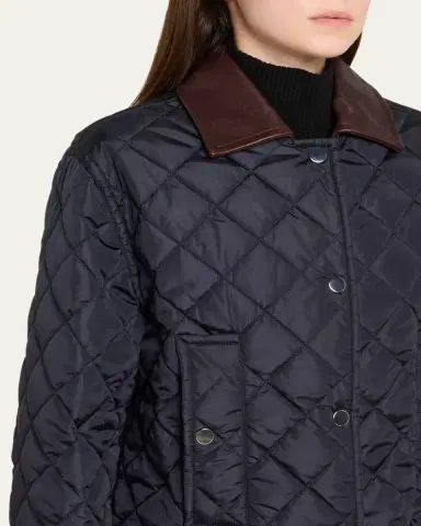 A.L.C. Henri Quilted Contrast Collar Jacket | Thumbnail 5