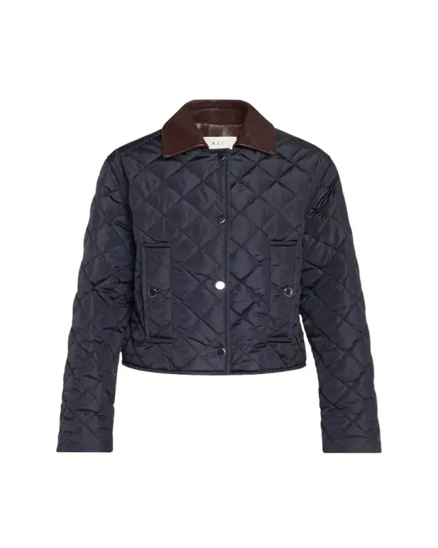 A.L.C. Henri Quilted Contrast Collar Jacket
