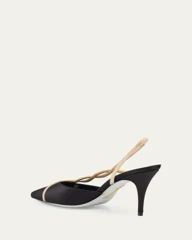 René Caovilla 80mm Embellished Braided Satin Pumps | Thumbnail 4