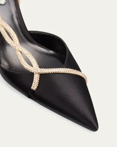 René Caovilla 80mm Embellished Braided Satin Pumps | Thumbnail 5
