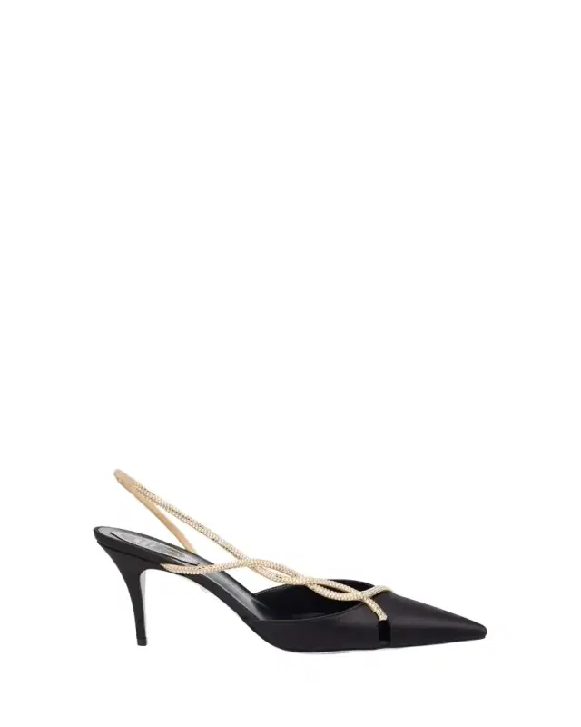 Rene Caovilla 80mm Embellished Braided Satin Pumps