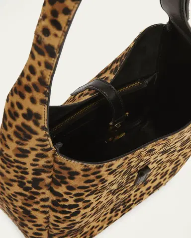Saint Laurent Le 5 A 7 Small Hobo Bag in Leopard-Print Calf Hair | Thumbnail 3 Saint Laurent Le 5 A 7 Small Hobo Bag in Leopard-Print Calf Hair | Thumbnail 3