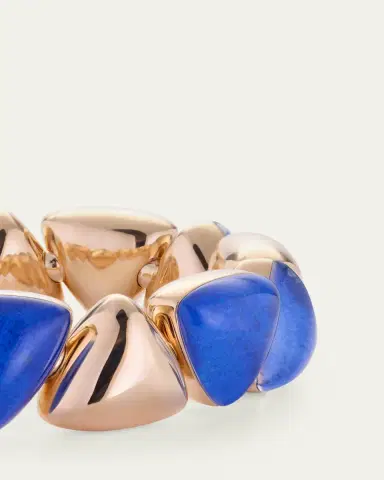 Vhernier 18K Rose Gold Lapis and Rock Crystal Freccia Bracelet | Thumbnail 3 Vhernier 18K Rose Gold Lapis and Rock Crystal Freccia Bracelet | Thumbnail 3
