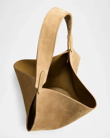 Khaite Lotus Small Suede Tote Bag | Thumbnail 2